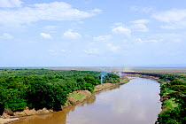 Omo River in the territory of the Karo tribe, Ethiopia, November 2014