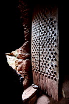 Centuries-old wooden door, Lalibela Churches Complex. UNESCO World Heritage Site. Ethiopia, December 2014.
