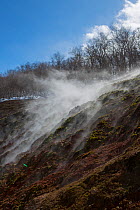 Fumerols on Mount Iwo, near Lake Kussharo, Hokkaido, Japan. March 2014.