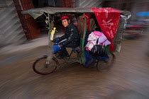 Bicycle taxi, Poyang Ho Lake, Jiangxi province, China