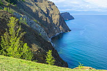 Cliffs, Shunte, Olkhon island, Lake Baikal, Russia, June 2014.