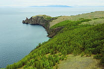 Cape Hoboy cliffs, Olkhon island, Lake Baikal, Russia, June 2014.