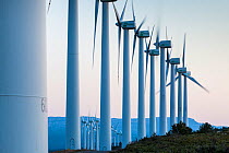 Wind turbines, Collet dels Feixos, Tarragona, Catalonia, Spain, May 2013.