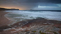 View across Sandwood Bay, Sutherland, Scotland, UK, December 2014