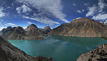 Iskanderkul Lake in Fansky Mountains,  Pamiro-Alai Mountainous Region, Tajikistan, May 2015.