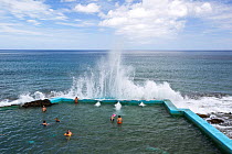 Natural ocean pool at Sao Lourenco Bay, Santa Maria Island, Azores, Portugal, Atlantic Ocean.