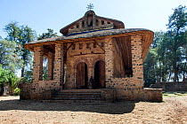 Exterior view (front entrance) of the Debre Birhan Selassie (Trinity and Mountain of Light) Church in the outskirts of Gondar, Amhara Region, Semien Gondar Zone, Ethiopia, Africa, March 2009