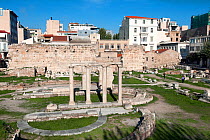 Remains of the Roman Agora, Athens, Greece, Mediterranean, January 2011.