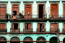 Run down apartments in a building. Havana, Cuba, April 2008.