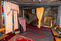 Holy room inside Adadi Maryam / Anfar Debre Maryam, a rock hewn Ethiopian Orthodox Tewahedo Church. Adami, Oromia, Ethiopia, Africa, March 2009.