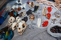 Traditional talismans, and medicines, for sale in Yurimaguas market, Amazon, Peru. November 2006.