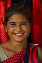 Portrait of young Khasi woman, Meghalaya, North East India, October 2014.
