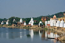 Bateshwar Temple,  Bateshwar Village on the banks of the Yamuna River, Uttar Pradesh, India, October 2014.