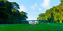 Tourist aeroplane, Corcovado National Park, Osa Peninsula, Puntarenas Province, Costa Rica. December 2014.