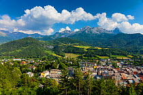 Barcelonnette Town, Ubaye Valley / Vallee de l'Ubaye, Alpes Haute Provence, France, July.