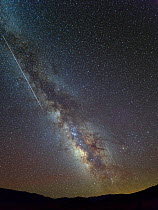Perseid meteors over  the Milky Way, seen from Southern Colorado, USA. 11.30pm on August 12 2015.