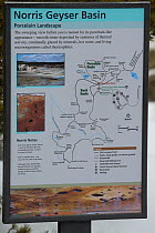 Map of Norris Geyser Basin, Yellowstone, Wyoming, USA, February.