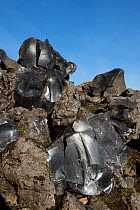 Obsidian Rock formations, Landmannalaugar, Fjallabak Nature Reserve, Iceland. September.