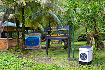 Wafer Bay ranger station, Chatham Bay, Cocos Island  National Park, Natural World Heritage Site, Costa Rica, East Pacific Ocean. September 2012.