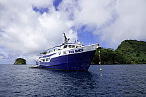 Wind Dancer, luxury liveaboard boat, Cocos Island National Park, Costa Rica, East Pacific Ocean. September 2012.