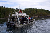 Diving boat of the Nautilus Explorer, luxury liveaboard boat, Vancouver Island, British Columbia, Canada, Pacific Ocean