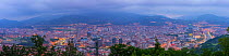 View over Bilbao at dusk, Bizkaia, Basque Country, Spain, July 2014.