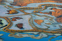 View over the the Laitaure delta, Sarek National Park, Laponia World Heritage Site, Sweden, September 2014.