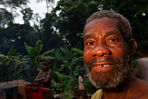 Baka man portrait, South East Cameroon, July 2008.