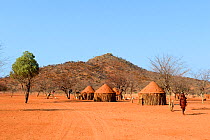 Traditional Himba village near Epupa. Kunene region. Kaokoland, Namibia. October 2015
