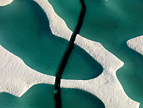 One-year ice off Ellesmere island, Nunavut, Canada, August.