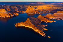 Aerial view of Lake Powell reservoir, Page, Arizona, USA, February 2015.