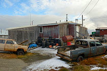 House in the village of Kaktovik, Beaufort Sea, Alaska, USA, September 2015.