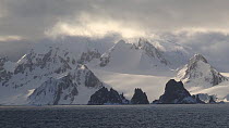 View of the South Shetland Islands, seen from Greenwich Island.