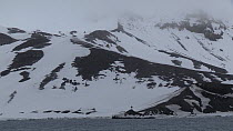 View of Deception Island, seen from Neptune's Bellows, South Shetland Islands.