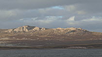 View of the coastline of East Falkland, near Stanley, Falkland Islands.