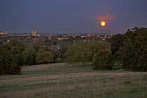 Super Moon over Hampstead Heath, England, UK, September 2015.