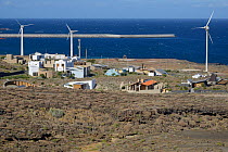 ITER Bioclimatic village, with a variety of eco-friendly houses built from recycled materials and using solar and wind energy, near El Medano, Tenerife, May.