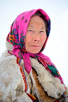 Tatiana Salinder, portrait of Nenet herder. Yar-Sale district, Yamal, Northwest Siberia, Russia. April 2016.