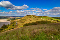 The Ridgeway long distance path and Chiltern Downland from Ivinghoe Hills, Buckinghamshire, England, UK, September.