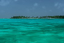 Landscape of the Caribbean Ocean near Ambergris Caye,  Belize, Central America.