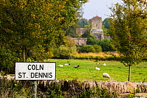 The village of Coln St.Dennis, Gloucestershire, UK. October 2015.