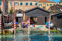 Boat repair yard, Venice, Italy, April.