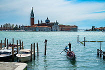 Isle of San Giorgio Maggiore located in Adriatic Sea, Venice, Italy, April.