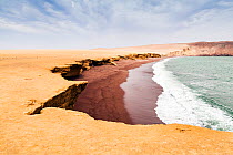 Playa de Roja (red beach), Paracas National Reserve, Ica Region, Peru. November 2013.