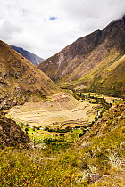 Inca ruins on Inca Trail, Peru. December 2013.
