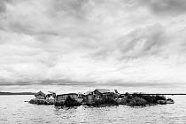 Floating reed island of Uros, Lake Titcaca, Peru, December 2013.