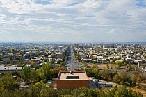 Yerevan city, as seen from the Erebuni Museum (front), Armenia, October 2012.