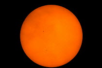 Transit of Mars in front of the sun on May 9, 2016 at 07.29 local time in Denver, USA.