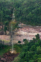 Kaieteur Gorge, Kaieteur Falls is the world's widest single drop waterfall, located on the Potaro river in the Kaieteur National Park, in Essequibo, Guyana