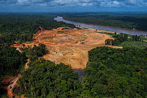 Aerial view of Aurora Gold Mining project, Guyana, South America
